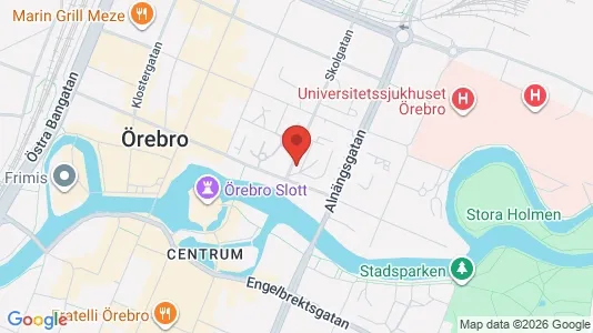 Lägenheter att hyra i Örebro - kort over placeringen
