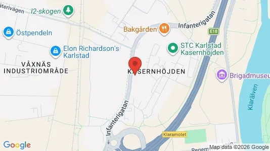 Lägenheter att hyra i Karlstad - kort over placeringen