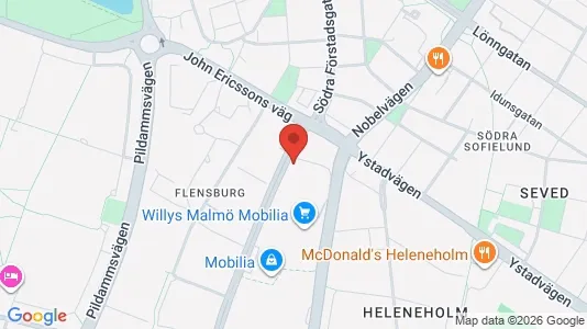 Lägenheter att hyra i Malmö Centrum - kort over placeringen