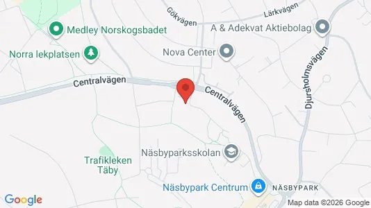 Lägenheter att hyra i Täby - kort over placeringen