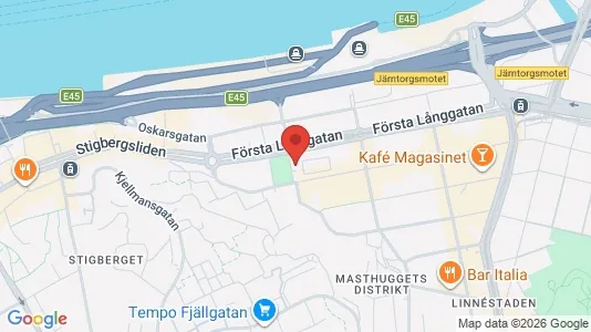 Lägenheter att hyra i Göteborg Centrum - kort over placeringen