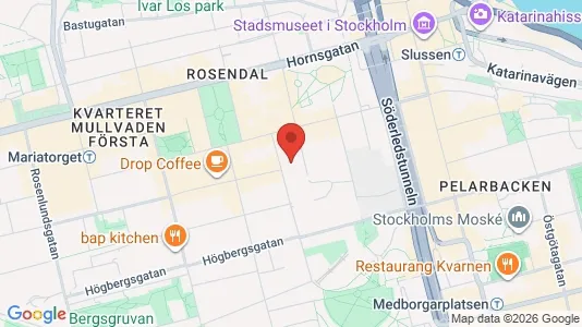 Lägenheter att hyra i Södermalm - kort over placeringen