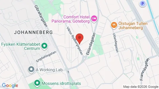 Lägenheter att hyra i Johanneberg - kort over placeringen