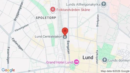 Lägenheter att hyra i Lund - kort over placeringen