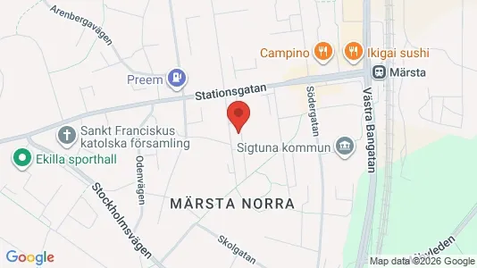 Lägenheter att hyra i Sigtuna - kort over placeringen