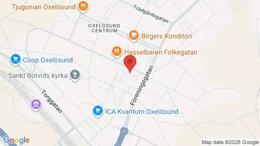 Lägenheter att hyra i Oxelösund - kort over placeringen