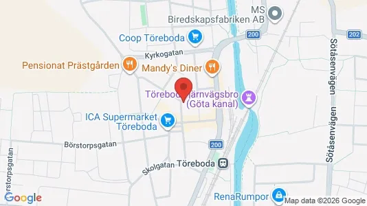 Lägenheter att hyra i Töreboda - kort over placeringen