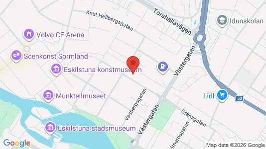 Lägenheter att hyra i Eskilstuna - kort over placeringen