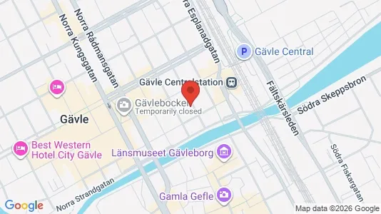 Lägenheter att hyra i Gävle - kort over placeringen