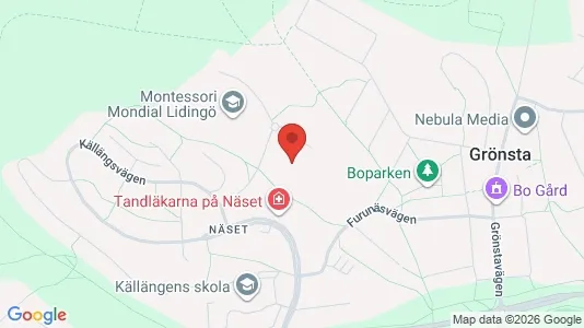 Lägenheter att hyra i Lidingö - kort over placeringen