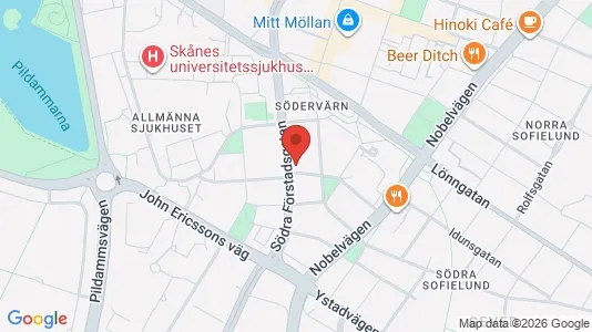 Lägenheter att hyra i Malmö Centrum - kort over placeringen