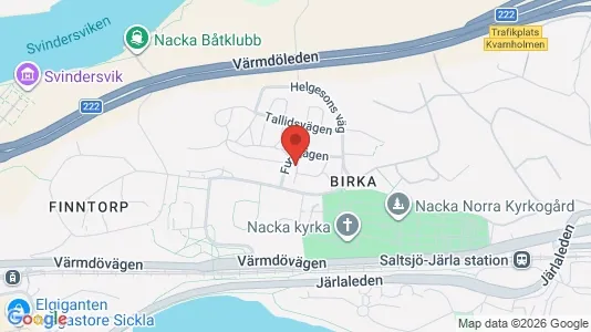 Lägenheter att hyra i Nacka - kort over placeringen