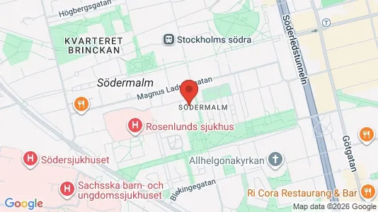 Lägenheter att hyra i Södermalm - kort over placeringen