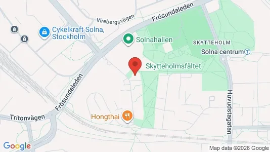 Lägenheter att hyra i Solna - kort over placeringen