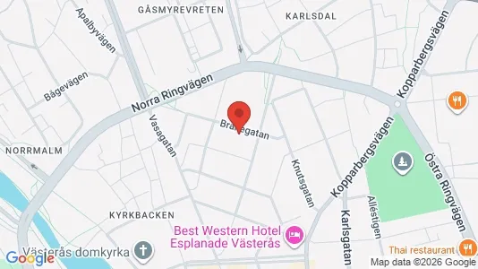 Lägenheter att hyra i Västerås - kort over placeringen