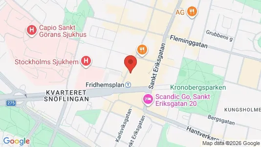 Lägenheter att hyra i Kungsholmen - kort over placeringen