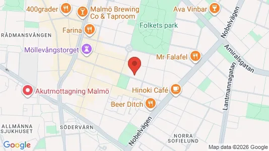Lägenheter att hyra i Malmö Centrum - kort over placeringen