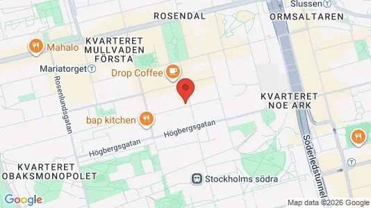 Lägenheter att hyra i Södermalm - kort over placeringen