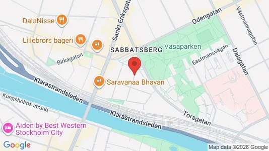 Lägenheter att hyra i Vasastan - kort over placeringen