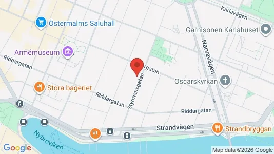 Lägenheter att hyra i Östermalm - kort over placeringen