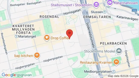 Lägenheter att hyra i Södermalm - kort over placeringen