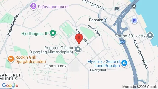 Lägenheter att hyra i Gärdet/Djurgården - kort over placeringen