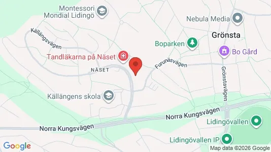 Lägenheter att hyra i Lidingö - kort over placeringen