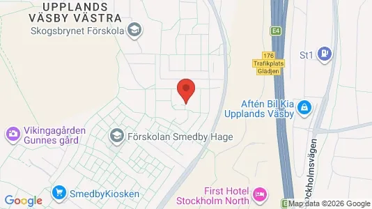 Lägenheter att hyra i Upplands Väsby - kort over placeringen