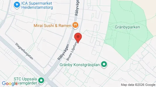 Lägenheter att hyra i Uppsala - kort over placeringen