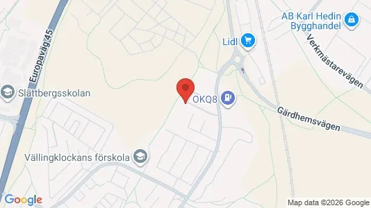 Lägenheter att hyra i Trollhättan - kort over placeringen