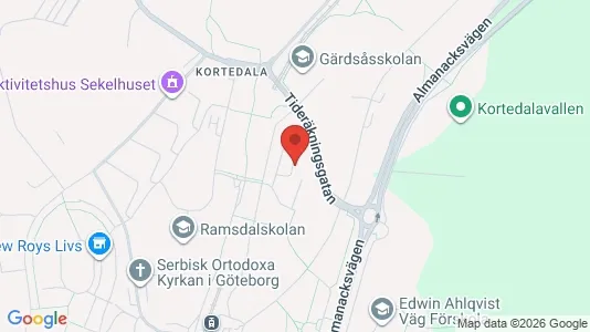 Lägenheter att hyra i Göteborg Östra - kort over placeringen