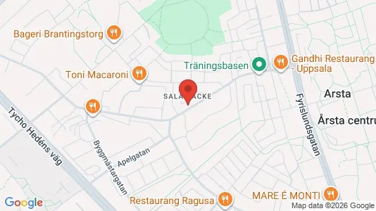Lägenheter att hyra i Uppsala - kort over placeringen