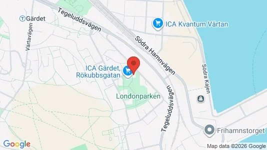 Lägenheter att hyra i Gärdet/Djurgården - kort over placeringen