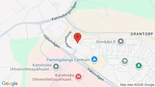 Lägenheter att hyra i Huddinge - kort over placeringen