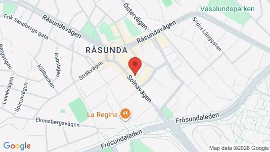 Lägenheter att hyra i Solna - kort over placeringen