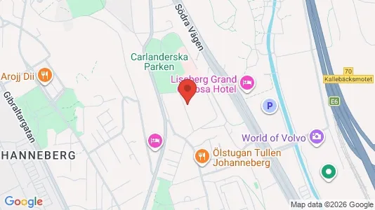 Lägenheter att hyra i Johanneberg - kort over placeringen