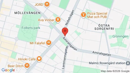 Lägenheter att hyra i Malmö Centrum - kort over placeringen