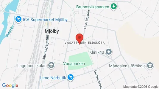 Lägenheter att hyra i Mjölby - kort over placeringen