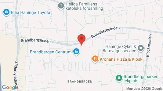 Lägenheter att hyra i Haninge - kort over placeringen
