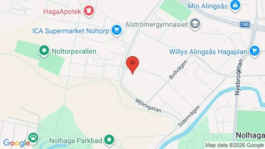 Lägenheter att hyra i Alingsås - kort over placeringen
