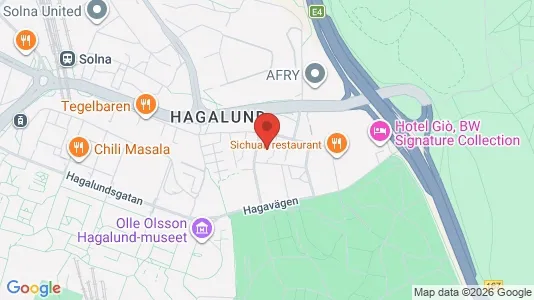 Lägenheter att hyra i Solna - kort over placeringen