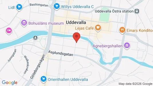 Lägenheter att hyra i Uddevalla - kort over placeringen