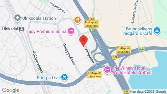 Lägenheter att hyra i Solna - kort over placeringen