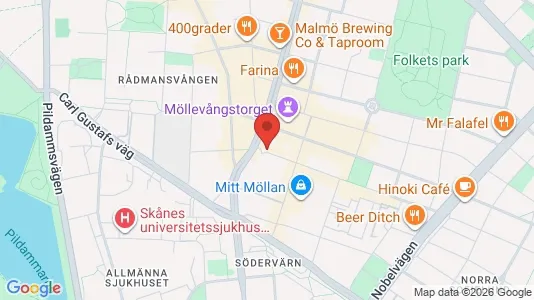 Lägenheter att hyra i Malmö Centrum - kort over placeringen