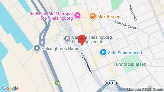 Lägenheter att hyra i Helsingborg - kort over placeringen