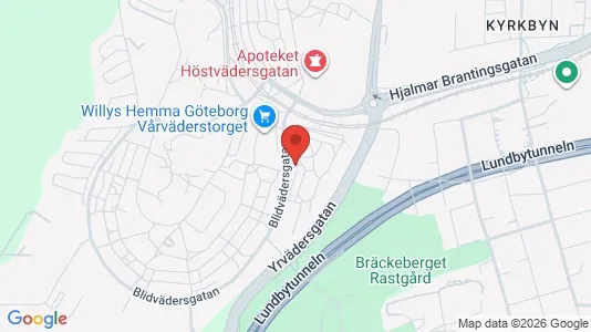 Lägenheter att hyra i Västra hisingen - kort over placeringen