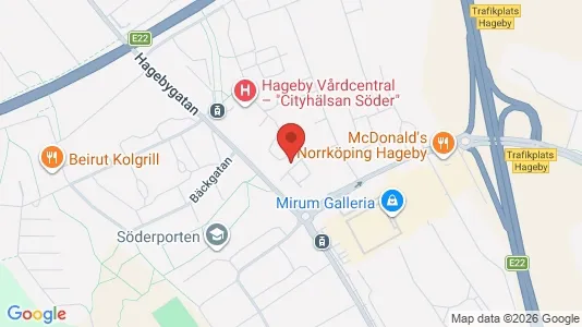 Lägenheter att hyra i Norrköping - kort over placeringen