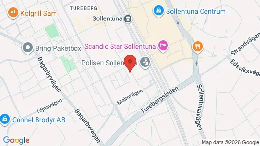 Lägenheter att hyra i Sollentuna - kort over placeringen