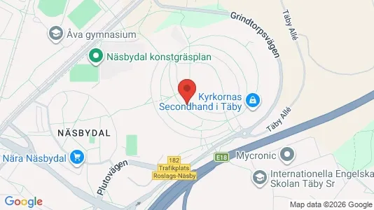 Lägenheter att hyra i Täby - kort over placeringen