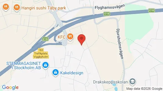 Lägenheter att hyra i Täby - kort over placeringen